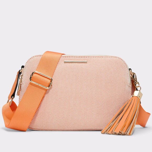 NWT Strobe Lights Double Zip Crossbody Bag With Tassel - Picture 1 of 4